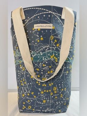 Cavalini & Co. Constellations Canvas Tote Bag with Star Map Print